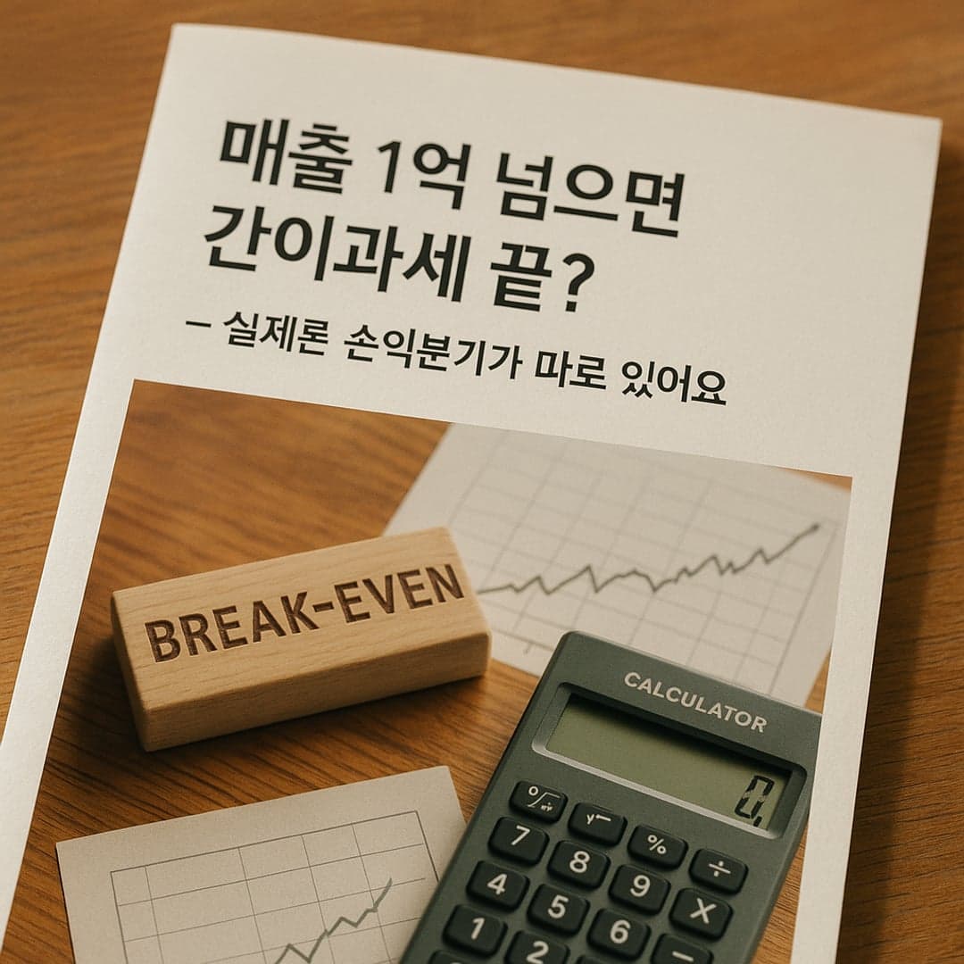 매출 1억이 넘으면 간이과세에서 어떻게 달라지나요, 실제 손익분기 계산해봤어요